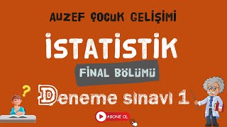 AUZEF İstatistik Final Bölümü Deneme Sınavı  1 [upl. by Aroc]