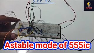 Astable mode of 555ic [upl. by Rbma]