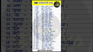 30 Paryayvachi Shabd l पर्यायवाची शब्द l Paryayvachi Shabd Hindi Mein l hindi paryayvachi shabd [upl. by Pinchas]