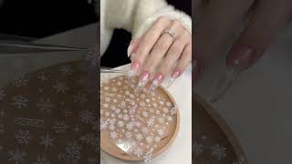 ⏩Winter ❄️ Nail design nails nailart naildesigns youtubeshorts [upl. by Llesram]