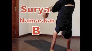 Surya Namaskar B  Sun Salutation B in Ashtanga Yoga  2 Minutes Yoga Health [upl. by Lynus]