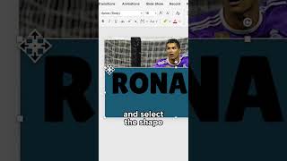 INSANE PowerPoint TRICK🤯🔥 powerpoint tutorial college presentation ronaldo [upl. by Amlez]