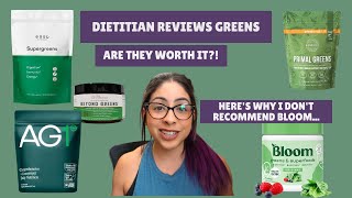 Dietitian Reviews Best Greens Powders  Heres what I like and DONT like [upl. by Acceb]