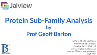 Lecture 4 by Prof Geoff Barton on quotProtein SubFamily Analysis quot [upl. by Irem]