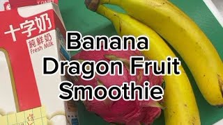 SATISFYING BaNana Dragon Fruit ASMR Peeling satisfying asmr Banana dragonfruit Fruit smoothie [upl. by Jovi]