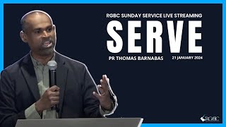 SERVE  RGBC Central Sunday Service Live Streaming  21 January 2024 [upl. by Jenness632]