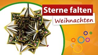 ★ Sterne falten Weihnachten ★ Sternendekoration fürs Fenster  trendmarkt24 [upl. by Vladamar]