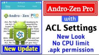 ANDROZEN PRO NEW UPDATE 2021 RELEASED  ANDROZEN WITH ACL SETTINGS  UPDATE BY TIZEN SAVER [upl. by Arney701]