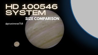 Largest Planet HD 100546 System Size Comparison  ptuniverse718 [upl. by Tallie]