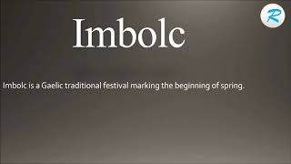 How to pronounce Imbolc [upl. by Hairacaz]