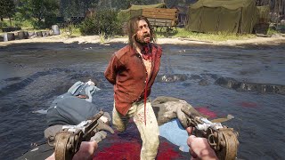 Red Dead Redemption 2  Torturing and Brutally Killing Micah Bell 3 [upl. by Matias789]