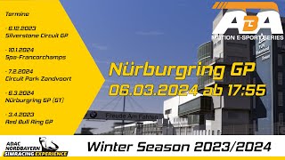 ADAC Nordbayern SimRacing Experience Winter Season 20232024 632024 Nürburgring GP [upl. by Anson]