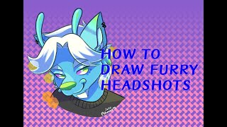 How to Draw Furry Headshots pt 1 [upl. by Ydnik]