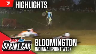 USAC Indiana Sprint Week Finale at Bloomington Speedway 8424  Highlights [upl. by Risley]