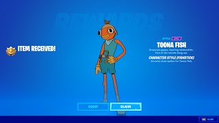 How to Unlock Fishstick Toona Fish Style in Fortnite Season 8  Discover Fish in the Collection Book [upl. by Asemaj764]