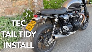 I install the TEC Tail Tidy on my Triumph Speed Twin [upl. by Adnoval309]