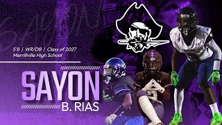 Sayon B Rias  Merrillville High School  5’8”  WRDB  Class of 2027 Highlight Film 202223 [upl. by Anatola]