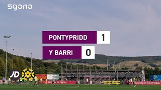 Uchafbwyntiau  Highlights Pontypridd 10 Y Barri  JD Cymru Premier [upl. by Bullion961]