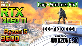 Warzone 20 Lag Fixed  RYZEN 5 3600  RTX 3060Ti  UltraMediumLow DLSS 1080p 3rd person mode [upl. by Tunnell]