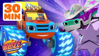 Superhero Blaze Rescues amp Missions w Starla ⭐️  30 Minutes  Blaze and the Monster Machines [upl. by Alwyn]