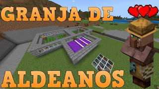 GRANJA DE ALDEANOS MINECRAFT BEDROCK 11981 [upl. by Alcock63]