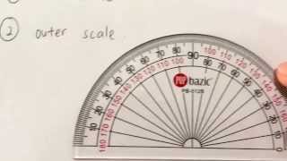 How to read the scales on the protractor with extra helpful tip [upl. by Edora]