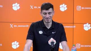 Aidan Swanson reflects on his final Clemson season memories over six years [upl. by Eimarej]