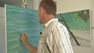 Acrylic Painting Techniques  Glazing  How to Paint Water [upl. by Nna]