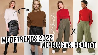 Werbung vs Realität  Modetrends 2022 Vermeide diese FEHLER [upl. by Northway554]