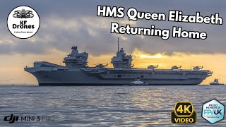 Iconic Moment HMS Queen Elizabeth’s Portsmouth Returns Home [upl. by Uela]