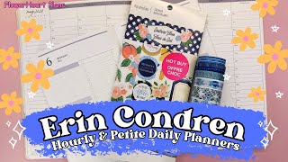 Erin Condren Petite Daily Planner amp Hourly Planner Decoration with an Old Recollections Sticker Book [upl. by Mariam611]