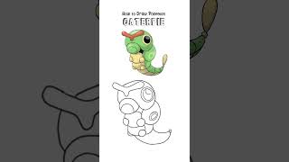 How to draw caterpie Pokémon shorts [upl. by Sussi]