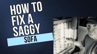 How to REPAIR A SAGGING SOFA  LOVESEAT HACK FOR LESS THAN 20 [upl. by Ayetal958]