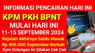 INFORMASI GEMBIRA HARI INI 11 SEPTEMBER SALDO MASUK KKS PKH BPNT DI BANK INI 400RB [upl. by Spain815]