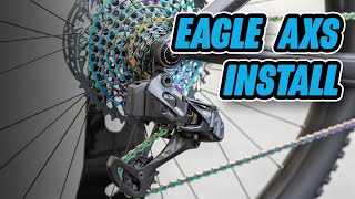 How To SRAM AXS Eagle Drivetrain Install amp Setup StepbyStep [upl. by Llennol]