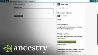 How to Download Your Tree from Ancestrycom  Ancestry [upl. by Nnauol586]