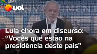 Lula chora em discurso e diz que o povo que está no poder Vocês que estão na presidência [upl. by Holleran]