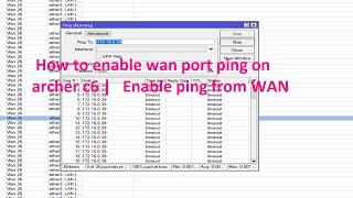 How to enable wan port ping on archer c6  Enable ping from WAN [upl. by Quinn]