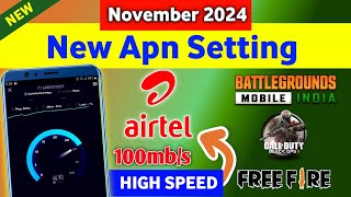 Airtel November Apn Setting  New Airtel Apn Settings  Internet Slow Problem In Airtel  Airtel [upl. by Thorley]