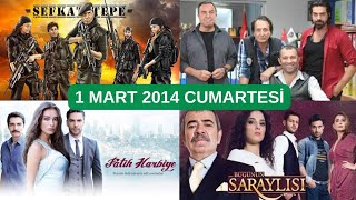 1 Mart 2014 Cumartesi Nostalji Reyting Sonuçları  Şefkat Tepe Arka Sokaklar Fatih Harbiye [upl. by Suivatram]