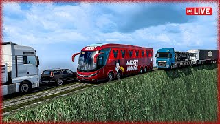 Bus Driving Through Chaos ETS2s Most Dangerous Route [upl. by Nadia86]