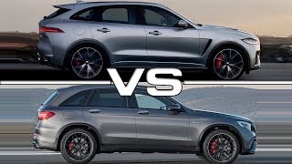 2019 Jaguar FPace SVR vs 2018 Mercedes AMG GLC63 S [upl. by Earleen]