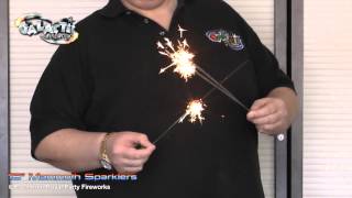 18quot Mammoth Sparklers By Royal Party Fireworks  From Galactic Fireworks [upl. by Jamnis]