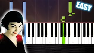 Comptine dun autre été  Amélie  EASY Piano CoverTutorial by PlutaX  Synthesia [upl. by Jonme]