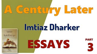 A CENTURY LATER  Imtiaz Dharker  Question amp Answer  ESSAYS  A06 MURUKAN BABU [upl. by Naraa754]