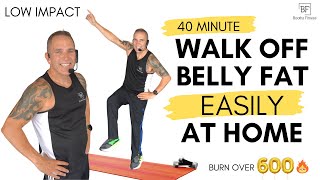 40 Minute Walk Off Belly Fat  METABOLISM BOOST CORE AND UPPER BODY STRENGTH  Walk at Home [upl. by Pelage]