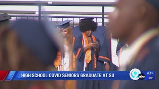 SU students of color enjoy special graduation giving high school COVID seniors a true graduation [upl. by Lorilee974]