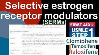 Selective estrogen receptor modulators SERMs Clomiphene Tamoxifen amp Reloxifene in HindiUrdu [upl. by Denny]