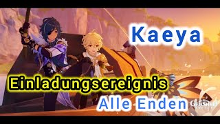 Genshin Impact Einladungsereignis Kaeya  Full Walkthrough  Alle EndenErrungenschaften [upl. by Drofnil756]