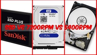 Hard Drive Comparison SSD vs 7200RM vs 5400RPM [upl. by Alejoa]